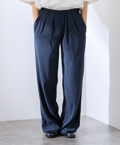 Adoon plain（アドーンプレーン）の「【Adoon plain】ストレートパンツ（セットアップ着用可）（その他パンツ・メンズ・ネイビー/カーキ/サックスブルー・MEDIUM/LARGE）」の3枚目の写真