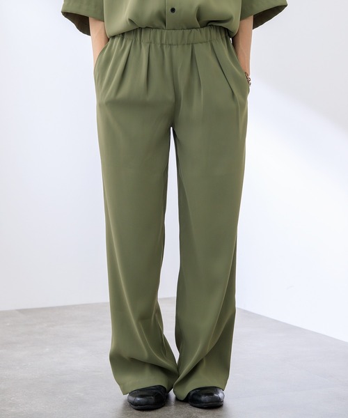 Adoon plain（アドーンプレーン）の「【Adoon plain】ストレートパンツ（セットアップ着用可）（その他パンツ・メンズ・ネイビー/カーキ/サックスブルー・MEDIUM/LARGE）」の2枚目の写真