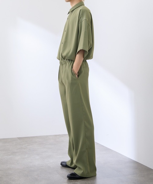 Adoon plain（アドーンプレーン）の「【Adoon plain】ストレートパンツ（セットアップ着用可）（その他パンツ・メンズ・ネイビー/カーキ/サックスブルー・MEDIUM/LARGE）」の6枚目の写真