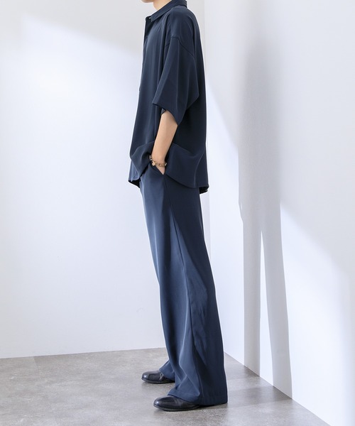 Adoon plain（アドーンプレーン）の「【Adoon plain】ストレートパンツ（セットアップ着用可）（その他パンツ・メンズ・ネイビー/カーキ/サックスブルー・MEDIUM/LARGE）」の16枚目の写真