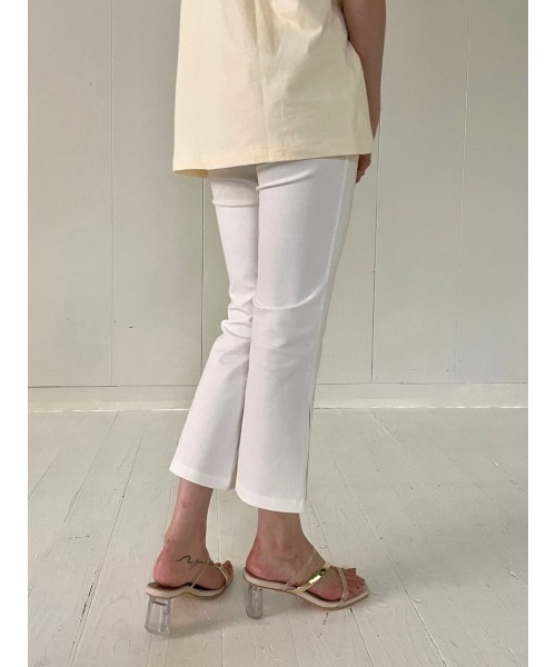 DAIS-Y（デイジー）の「低身長さん向けストレッチスリットフレアパンツ（その他パンツ・レディース・チェック/ブラック/ホワイト・FREE）」の13枚目の写真