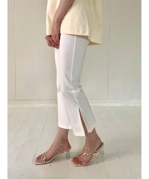 DAIS-Y（デイジー）の「低身長さん向けストレッチスリットフレアパンツ（その他パンツ・レディース・チェック/ブラック/ホワイト・FREE）」の15枚目の写真