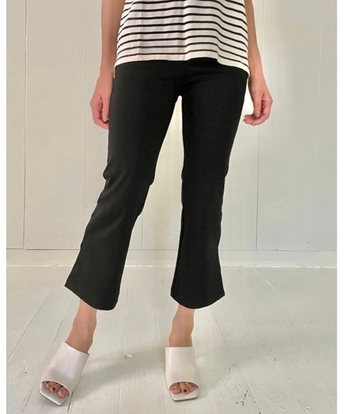 DAIS-Y（デイジー）の「低身長さん向けストレッチスリットフレアパンツ（その他パンツ・レディース・チェック/ブラック/ホワイト・FREE）」の16枚目の写真