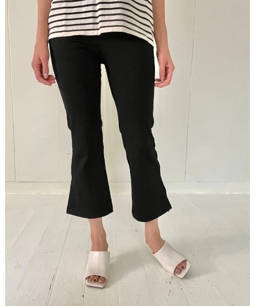 DAIS-Y（デイジー）の「低身長さん向けストレッチスリットフレアパンツ（その他パンツ・レディース・チェック/ブラック/ホワイト・FREE）」の17枚目の写真