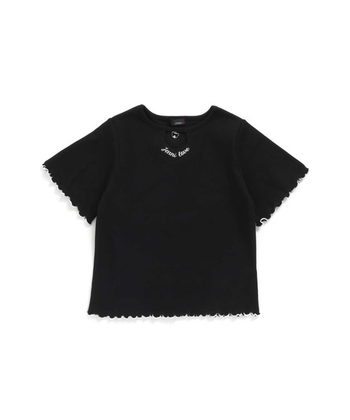 JENNI love（ジェニィラブ）の「チャーム付きメローテレコTシャツ（Tシャツ/カットソー・キッズ・サックスブルー/ブラック/ピンク・130cm/160cm/150cm/140cm）」の2枚目の写真