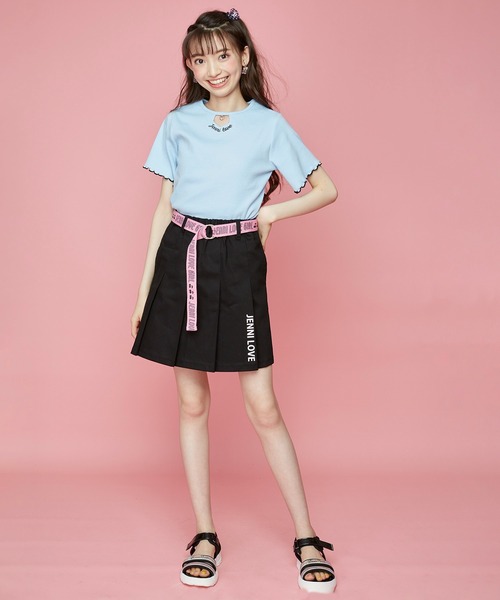 JENNI love（ジェニィラブ）の「チャーム付きメローテレコTシャツ（Tシャツ/カットソー・キッズ・サックスブルー/ブラック/ピンク・130cm/160cm/150cm/140cm）」の7枚目の写真