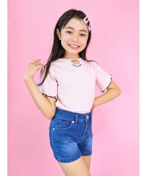 JENNI love（ジェニィラブ）の「チャーム付きメローテレコTシャツ（Tシャツ/カットソー・キッズ・サックスブルー/ブラック/ピンク・130cm/160cm/150cm/140cm）」の21枚目の写真