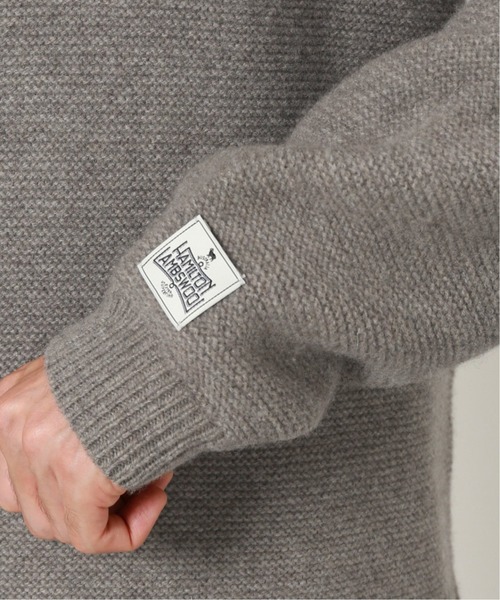 JOURNAL STANDARD relume（ジャーナルスタンダード　レリューム）の「HAMILTON WOOL オーバーサイズヘンリーネックニット（ニット/セーター・メンズ・キャメル/グレー/ブラック/ダークブラウン・MEDIUM/LARGE）」の9枚目の写真