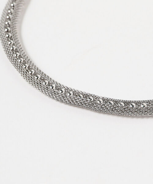 Ray BEAMS（レイビームス）の「RBS / メッシュチェーン ショート ネックレス（ネックレス・レディース・シルバー・ONE SIZE）」の2枚目の写真