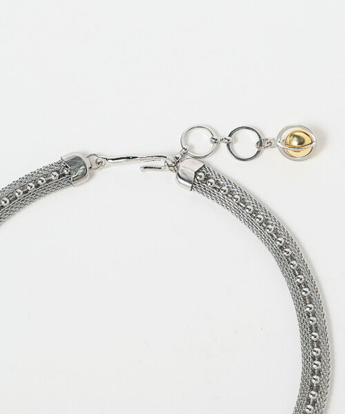 Ray BEAMS（レイビームス）の「RBS / メッシュチェーン ショート ネックレス（ネックレス・レディース・シルバー・ONE SIZE）」の3枚目の写真