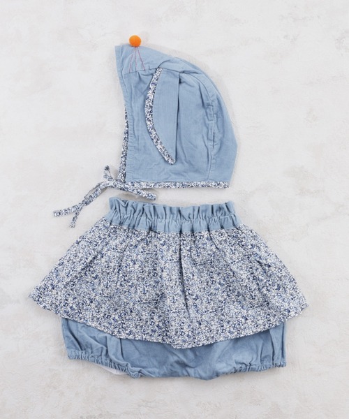 RAGMART(ラグマート)の「アニマルボンネット&ブルマセット(その他パンツ・キッズ・サックスブルー/ピンク/イエロー・80cm/70cm/90cm)」の2枚目の写真