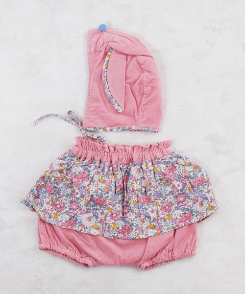 RAGMART(ラグマート)の「アニマルボンネット&ブルマセット(その他パンツ・キッズ・サックスブルー/ピンク/イエロー・80cm/70cm/90cm)」の3枚目の写真