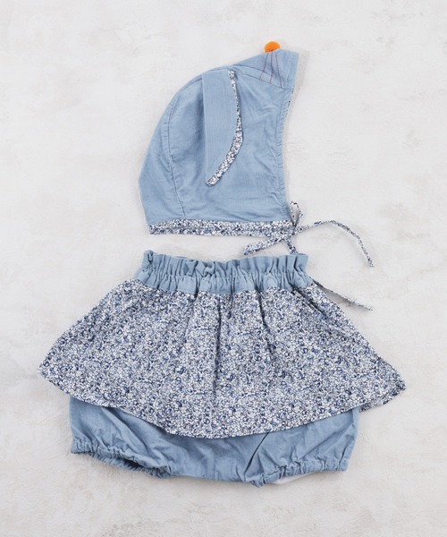 RAGMART(ラグマート)の「アニマルボンネット&ブルマセット(その他パンツ・キッズ・サックスブルー/ピンク/イエロー・80cm/70cm/90cm)」の4枚目の写真