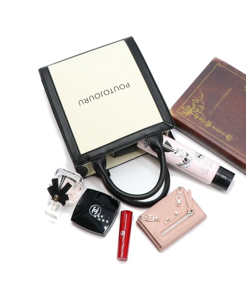 POUTOJOURU（ポートジュール）の「【ポートジュール】　スクエアミニトートバッグ　２WAYショルダー（トートバッグ・レディース・アイボリー/ブラック/キャメル・FREE）」の15枚目の写真