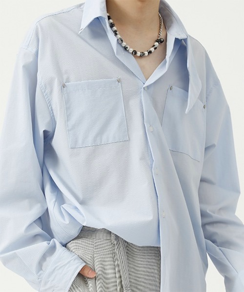 WESTBOY(ウエストボーイ)の「【WB ORIGINALS】Thunder Collar Dress Shirt WO21S610TP(シャツ/ブラウス・メンズ・ブラック/ブルー/グリーン・M/L/XL)」の12枚目の写真