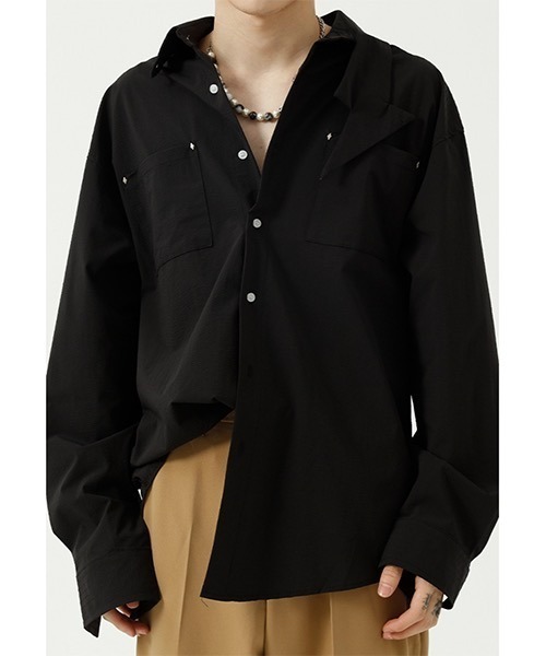 WESTBOY(ウエストボーイ)の「【WB ORIGINALS】Thunder Collar Dress Shirt WO21S610TP(シャツ/ブラウス・メンズ・ブラック/ブルー/グリーン・M/L/XL)」の9枚目の写真