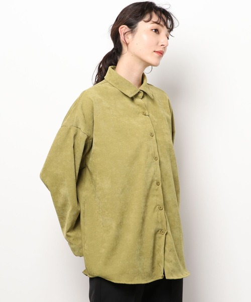 ABITOKYO（アビトーキョー）の「コーデュロイオーバーシャツ（シャツ/ブラウス・レディース・ベージュ/グレー/ブルー/モカ/ボルドー/カーキ/キャメル・FREE）」の18枚目の写真