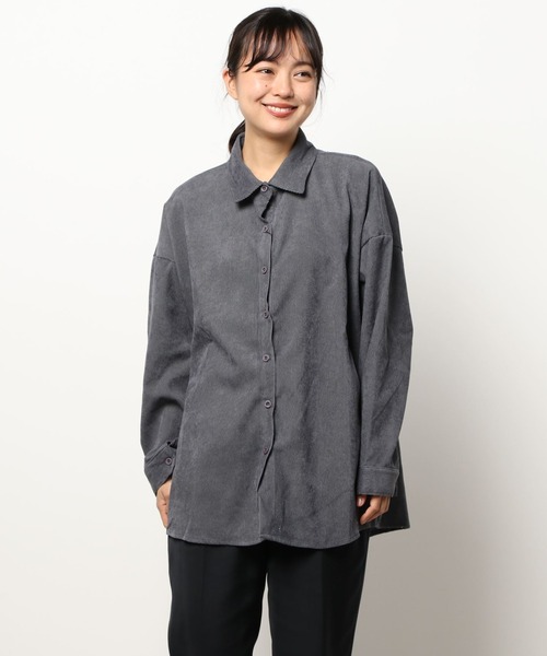ABITOKYO（アビトーキョー）の「コーデュロイオーバーシャツ（シャツ/ブラウス・レディース・ベージュ/グレー/ブルー/モカ/ボルドー/カーキ/キャメル・FREE）」の22枚目の写真