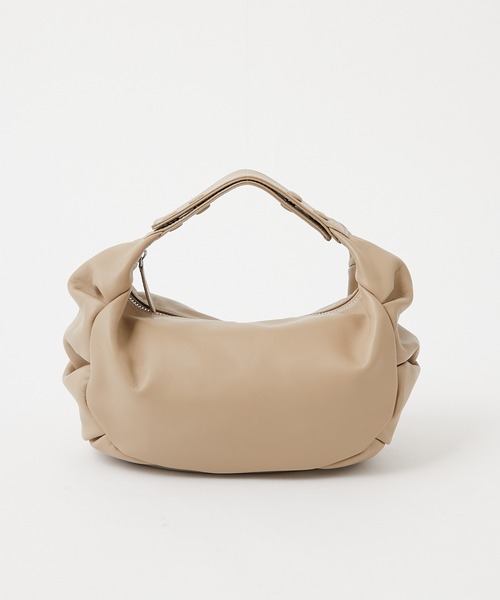 GALLARDAGALANTE（ガリャルダガランテ）の「2WAYラウンドギャザーバッグ（ショルダーバッグ・レディース・ブラック/ベージュ・FREE）」の9枚目の写真