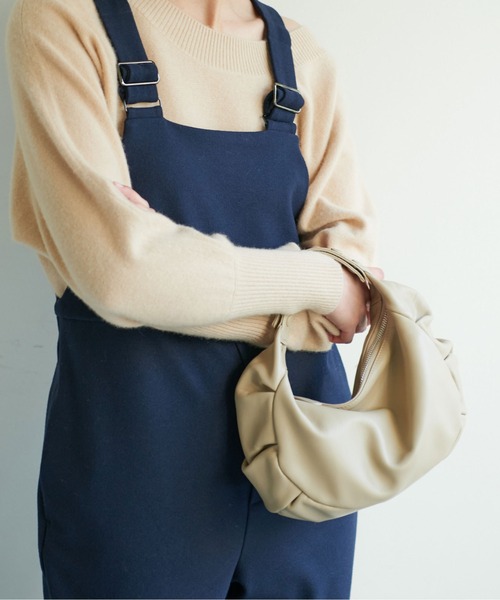 GALLARDAGALANTE（ガリャルダガランテ）の「2WAYラウンドギャザーバッグ（ショルダーバッグ・レディース・ブラック/ベージュ・FREE）」の19枚目の写真