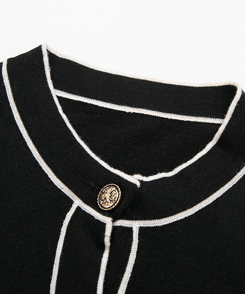 Fano Studios（ファノ ストゥディオズ）の「【Fano Studios】Bicolor piping jacket FQ21S064（カーディガン/ボレロ・レディース・ブラック・S/L/M）」の13枚目の写真