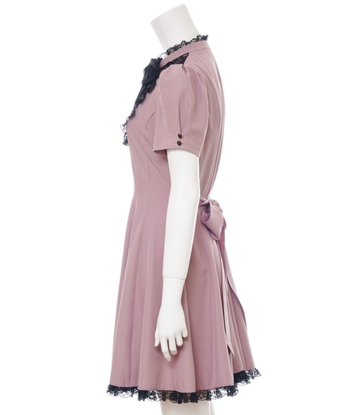 Secret Honey（シークレットハニー）の「レースヨークリボンクリップ付きワンピース（ワンピース・レディース・ワインレッド/ブラック/ピンク・MEDIUM）」の8枚目の写真