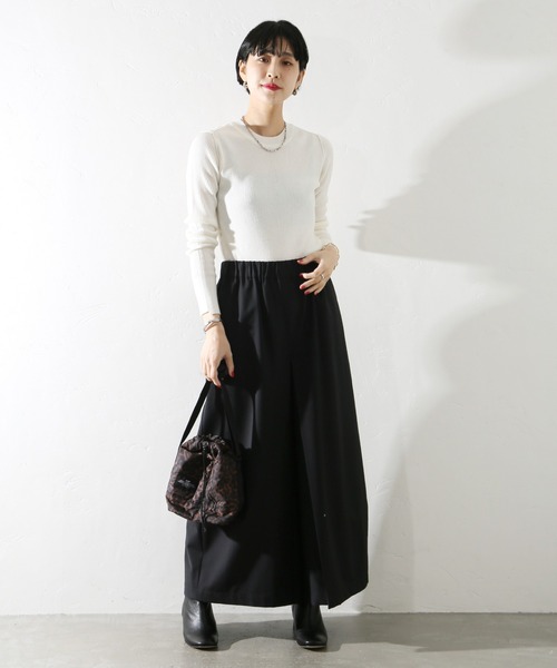 JOURNAL STANDARD（ジャーナルスタンダード）の「ウォッシャブルウールリブクルーネック◆（ニット/セーター・レディース・ブラウン/ホワイト/ブラック/ベージュ・FREE）」の18枚目の写真