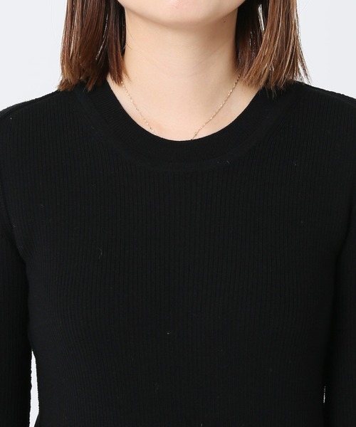 JOURNAL STANDARD（ジャーナルスタンダード）の「ウォッシャブルウールリブクルーネック◆（ニット/セーター・レディース・ブラウン/ホワイト/ブラック/ベージュ・FREE）」の12枚目の写真