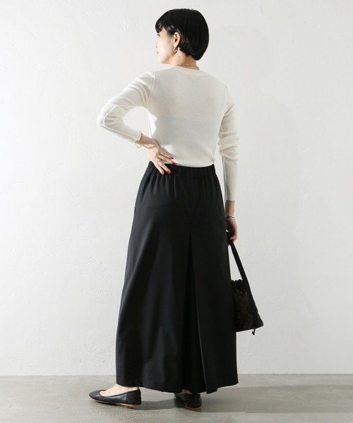 JOURNAL STANDARD（ジャーナルスタンダード）の「ウォッシャブルウールリブクルーネック◆（ニット/セーター・レディース・ブラウン/ホワイト/ブラック/ベージュ・FREE）」の7枚目の写真