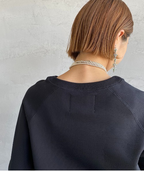 MICA&DEAL（マイカ＆ディール）の「[MICA&DEAL/マイカアンドディール] コットン裏毛 ラグランスウェットプルオーバー（スウェット・レディース・ブラック/オフホワイト/グレー系その他・40/38/36）」の22枚目の写真