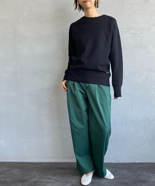 MICA&DEAL（マイカ＆ディール）の「[MICA&DEAL/マイカアンドディール] コットン裏毛 ラグランスウェットプルオーバー（スウェット・レディース・ブラック/オフホワイト/グレー系その他・40/38/36）」の11枚目の写真