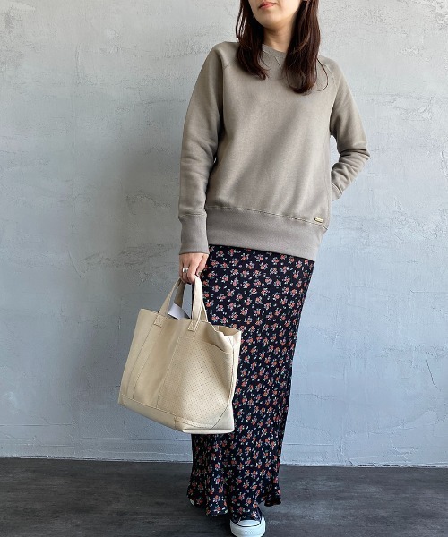 MICA&DEAL（マイカ＆ディール）の「[MICA&DEAL/マイカアンドディール] コットン裏毛 ラグランスウェットプルオーバー（スウェット・レディース・ブラック/オフホワイト/グレー系その他・40/38/36）」の7枚目の写真