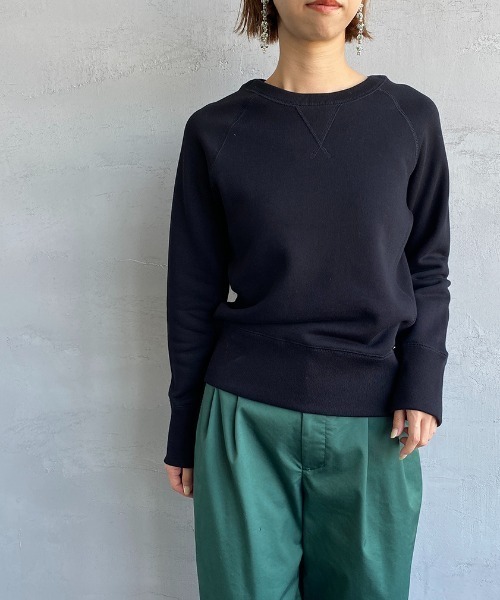 MICA&DEAL（マイカ＆ディール）の「[MICA&DEAL/マイカアンドディール] コットン裏毛 ラグランスウェットプルオーバー（スウェット・レディース・ブラック/オフホワイト/グレー系その他・40/38/36）」の5枚目の写真