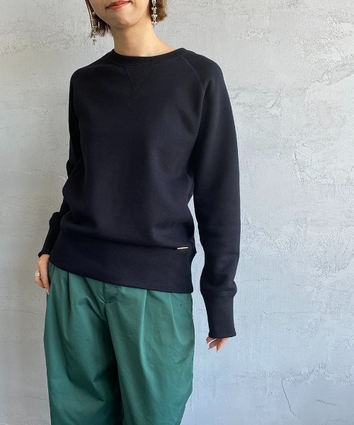 MICA&DEAL（マイカ＆ディール）の「[MICA&DEAL/マイカアンドディール] コットン裏毛 ラグランスウェットプルオーバー（スウェット・レディース・ブラック/オフホワイト/グレー系その他・40/38/36）」の6枚目の写真