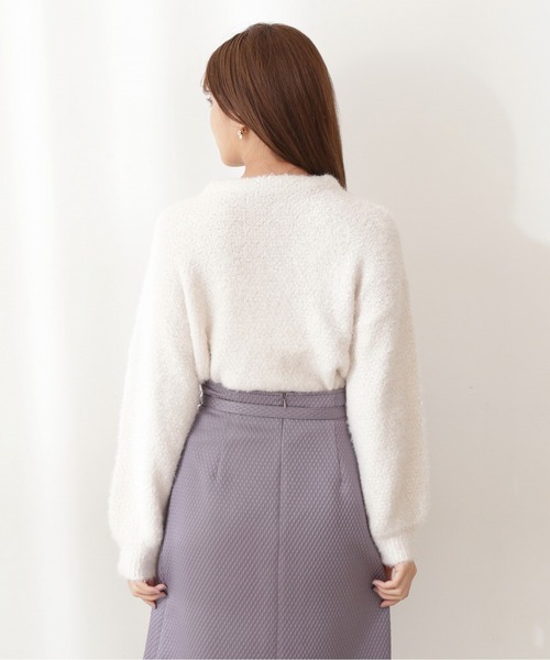 PROPORTION BODY DRESSING（プロポーションボディドレッシング）の「＜Ｅ＞ヘアリーヤーンモックネックプルオーバー / 1211275900（ニット/セーター・レディース・ブルー/オフホワイト/ベージュ・FREE）」の5枚目の写真