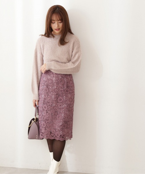 PROPORTION BODY DRESSING（プロポーションボディドレッシング）の「＜Ｅ＞ヘアリーヤーンモックネックプルオーバー / 1211275900（ニット/セーター・レディース・ブルー/オフホワイト/ベージュ・FREE）」の7枚目の写真