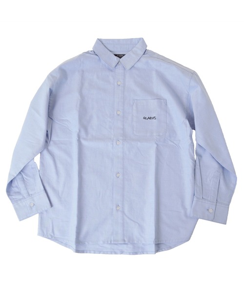 GLAZOS（グラソス）の「オックス・オーバーサイズ長袖シャツ（シャツ/ブラウス・キッズ・オフホワイト/サックスブルー・150cm/140cm/170cm/130cm/160cm）」の2枚目の写真