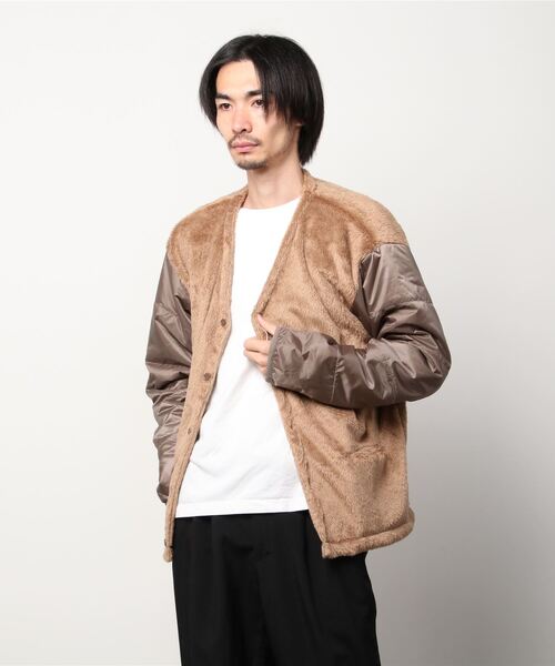WHIZLIMITED（ウィズリミテッド）の「FUR CARDIGAN（カーディガン/ボレロ・メンズ・ブラウン/グレー・MEDIUM/LARGE）」の3枚目の写真