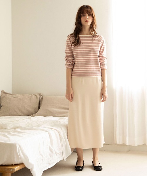 mangata(モンガータ)の「Bicolor border long sleeve(Tシャツ/カットソー・レディース・ネイビー/ピンク・FREE)」の16枚目の写真