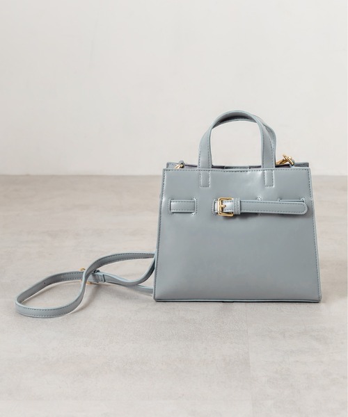 OLIVE des OLIVE（オリーブデオリーブ）の「ベルト付ミニショルダー（ショルダーバッグ・レディース・サックスブルー/ブラック/オフホワイト/ダークブラウン・FREE）」の4枚目の写真