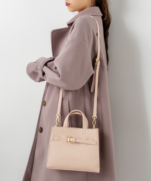 OLIVE des OLIVE（オリーブデオリーブ）の「ベルト付ミニショルダー（ショルダーバッグ・レディース・サックスブルー/ブラック/オフホワイト/ダークブラウン・FREE）」の6枚目の写真