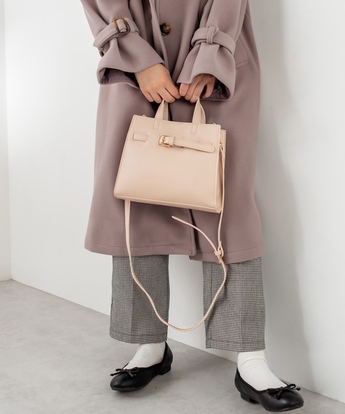 OLIVE des OLIVE（オリーブデオリーブ）の「ベルト付ミニショルダー（ショルダーバッグ・レディース・サックスブルー/ブラック/オフホワイト/ダークブラウン・FREE）」の7枚目の写真