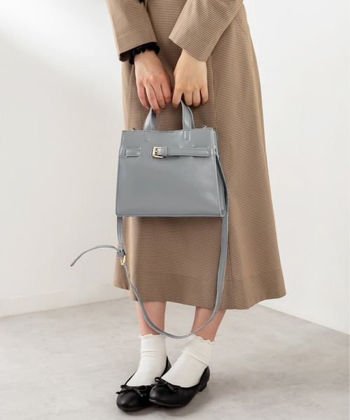 OLIVE des OLIVE（オリーブデオリーブ）の「ベルト付ミニショルダー（ショルダーバッグ・レディース・サックスブルー/ブラック/オフホワイト/ダークブラウン・FREE）」の12枚目の写真