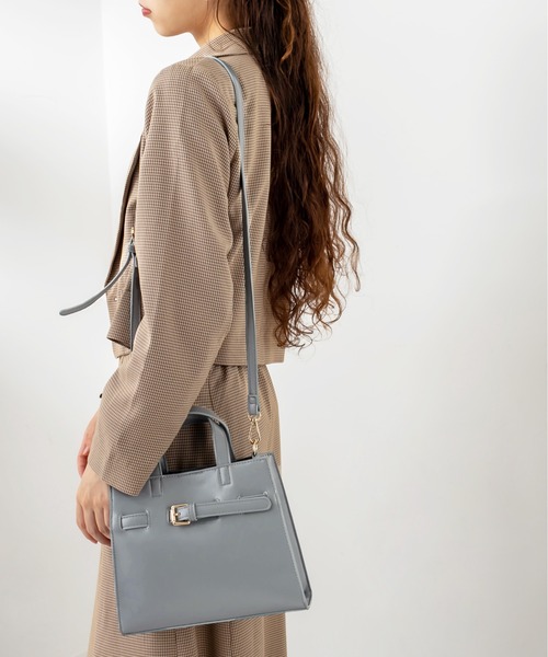 OLIVE des OLIVE（オリーブデオリーブ）の「ベルト付ミニショルダー（ショルダーバッグ・レディース・サックスブルー/ブラック/オフホワイト/ダークブラウン・FREE）」の13枚目の写真