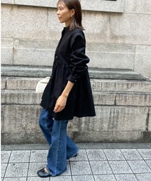 Stand collar tunic blouse