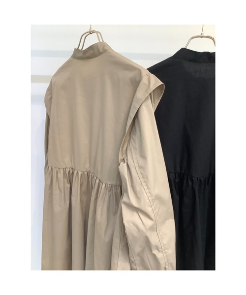 ulu（ウル）の「Stand collar tunic blouse（シャツ/ブラウス・レディース・ブラック/ベージュ・FREE）」の21枚目の写真