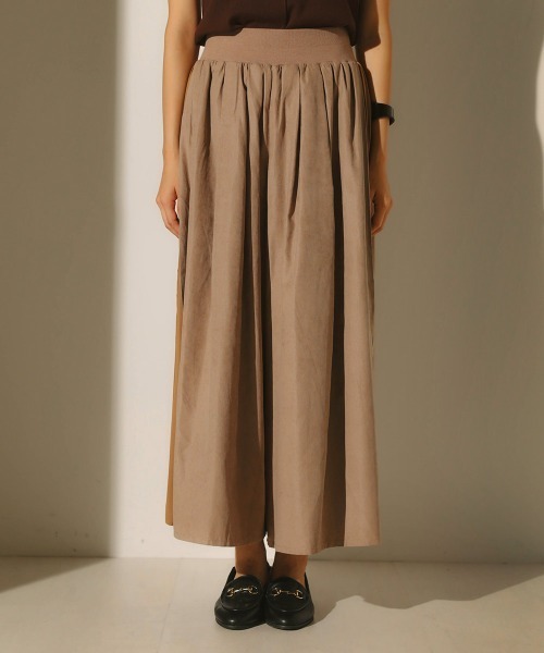 Bou Jeloud(ブージュルード)の「サイドプリーツワイドパンツ(その他パンツ・レディース・チャコールグレー/モカ・38)」の9枚目の写真