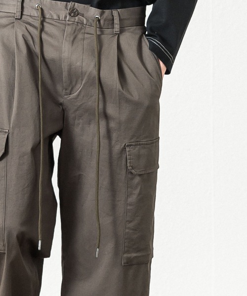 SLICK（スリック）の「ストレッチギャバカーゴスラックス（カーゴパンツ・メンズ・ブラック/オリーブ・2/1/3）」の15枚目の写真