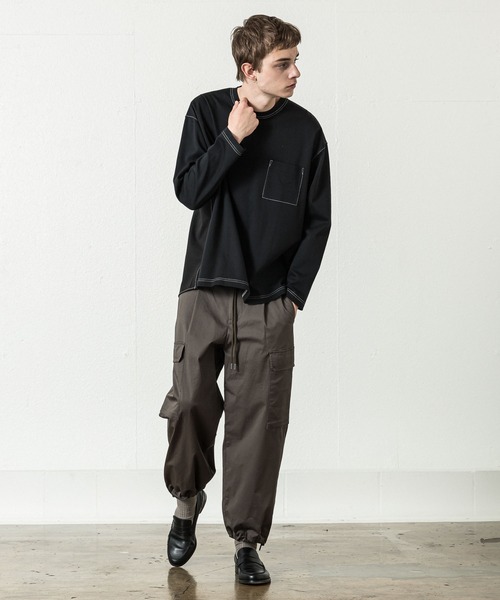 SLICK（スリック）の「ストレッチギャバカーゴスラックス（カーゴパンツ・メンズ・ブラック/オリーブ・2/1/3）」の13枚目の写真