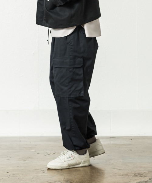 SLICK（スリック）の「ストレッチギャバカーゴスラックス（カーゴパンツ・メンズ・ブラック/オリーブ・2/1/3）」の9枚目の写真